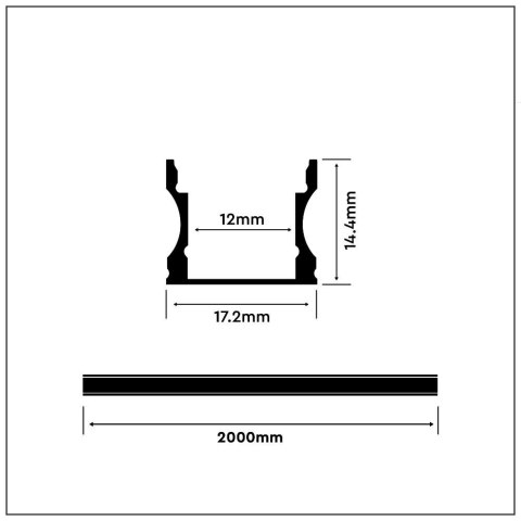 Profil Aluminiowy V-TAC 2mb Biały, Klosz Mleczny VT-8110-W 5 Lat Gwarancji