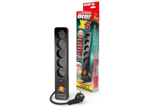 LISTWA ZASILAJĄCA ACAR X5 3M 5X 230V PL CZARNA LISTWA ZASILAJĄCA ACAR X5 3M 5X 230V PL CZARNA