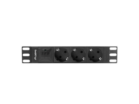 LISTWA ZASILAJĄCA RACK PDU 10" LANBERG 1U 10A 2M 3X SCHUKO CZARNA C14 LISTWA ZASILAJĄCA RACK PDU 10" LANBERG 1U 10A 2M 3X SCHUKO CZARNA C14