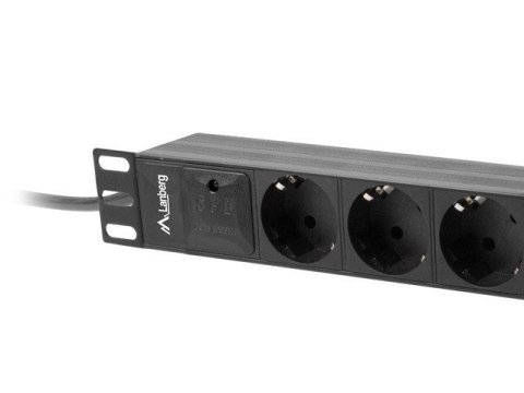 LISTWA ZASILAJĄCA RACK PDU 10" LANBERG 1U 10A 2M 3X SCHUKO CZARNA C14 LISTWA ZASILAJĄCA RACK PDU 10" LANBERG 1U 10A 2M 3X SCHUKO CZARNA C14