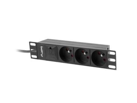 LISTWA ZASILAJĄCA RACK PDU 10" LANBERG 1U 16A 2M 3X 230V PL CZARNA LISTWA ZASILAJĄCA RACK PDU 10" LANBERG 1U 16A 2M 3X 230V PL CZARNA