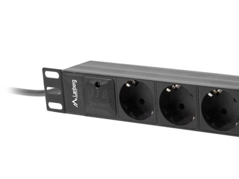 LISTWA ZASILAJĄCA RACK PDU 10" LANBERG 1U 16A 2M 3X SCHUKO CZARNA LISTWA ZASILAJĄCA RACK PDU 10" LANBERG 1U 16A 2M 3X SCHUKO CZARNA