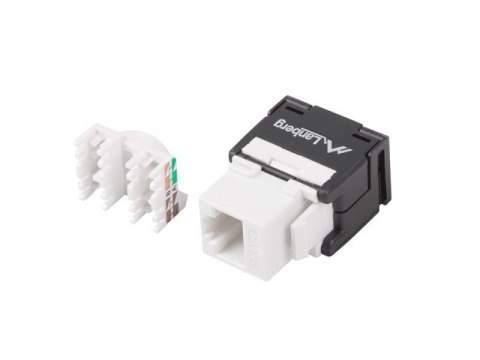MODUŁ KEYSTONE GNIAZDO BEZNARZĘDZIOWY RJ45->LSA KAT.6A UTP 180° LANBERG MODUŁ KEYSTONE GNIAZDO BEZNARZĘDZIOWY RJ45->LSA KAT.6A UTP 180° LANBERG