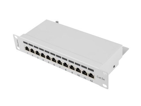 PATCH PANEL 12 PORT 1U 10" EKRANOWANY KAT.5E SZARY LANBERG PATCH PANEL 12 PORT 1U 10" EKRANOWANY KAT.5E SZARY LANBERG