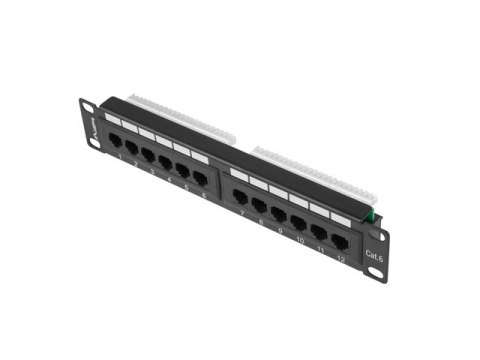 PATCH PANEL 12 PORT 1U 10" KAT.6 CZARNY LANBERG PATCH PANEL 12 PORT 1U 10" KAT.6 CZARNY LANBERG
