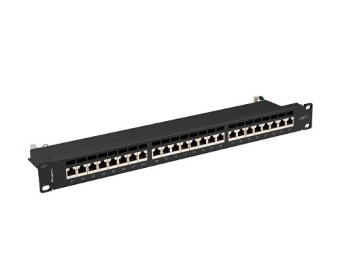 PATCH PANEL 24 PORT 1U 19" KAT.7 EKRANOWANY CZARNY LANBERG PATCH PANEL 24 PORT 1U 19" KAT.7 EKRANOWANY CZARNY LANBERG