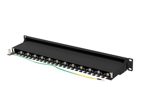 PATCH PANEL 24 PORT 1U 19" KAT.7 EKRANOWANY CZARNY LANBERG PATCH PANEL 24 PORT 1U 19" KAT.7 EKRANOWANY CZARNY LANBERG