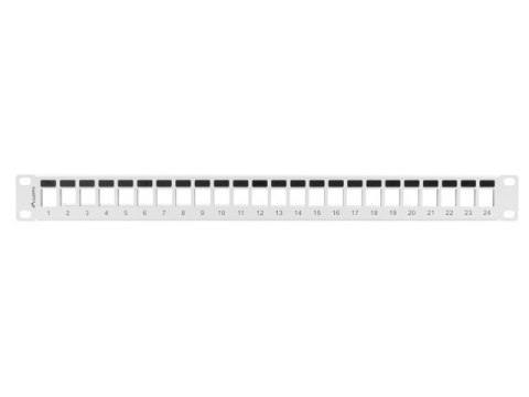 PATCH PANEL PUSTY 24 PORT 1U 19" DO MODUŁÓW KEYSTONE SZARY LANBERG PATCH PANEL PUSTY 24 PORT 1U 19" DO MODUŁÓW KEYSTONE SZARY LANBERG