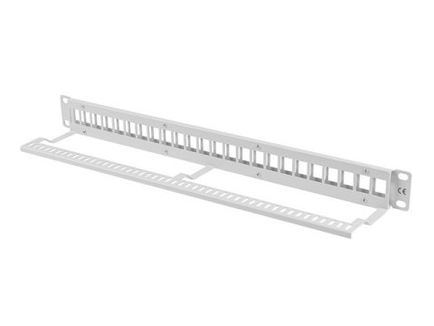 PATCH PANEL PUSTY 24 PORT 1U 19" DO MODUŁÓW KEYSTONE SZARY LANBERG PATCH PANEL PUSTY 24 PORT 1U 19" DO MODUŁÓW KEYSTONE SZARY LANBERG
