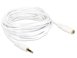 PRZEDŁUŻACZ AUDIO MINIJACK 3.5MM M/F 4 PIN 5M BIAŁY DELOCK