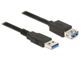 PRZEDŁUŻACZ USB-A M/F 3.0 0.5M CZARNY DELOCK