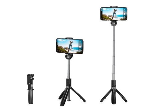 SELFIE STICK TRIPOD BEZPRZEWODOWY NATEC ALVITO BT 4.0 CZARNY