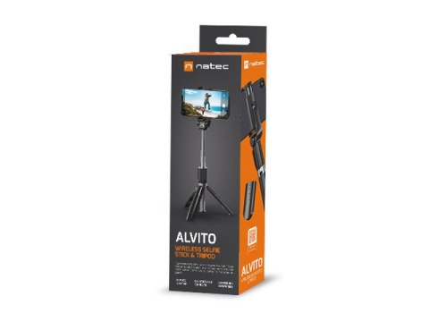 SELFIE STICK TRIPOD BEZPRZEWODOWY NATEC ALVITO BT 4.0 CZARNY