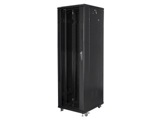 SZAFA INSTALACYJNA RACK STOJĄCA 19" 47U 800X1000 CZARNA DRZWI SZKLANE LANBERG (ZŁOŻONA)