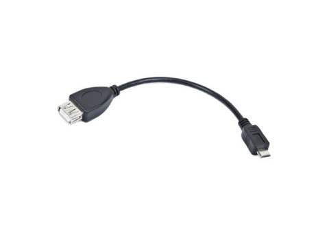 KABEL USB MICRO(M)->USB-A(F) 2.0 0.15M OTG CZARNY LANBERG-OEM KABEL USB MICRO(M)->USB-A(F) 2.0 0.15M OTG CZARNY LANBERG-OEM
