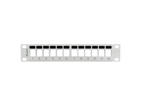 PATCH PANEL PUSTY 12 PORT 1U 10" Z ORGANIZEREM DO MODUŁÓW KEYSTONE SZARY LANBERG PATCH PANEL PUSTY 12 PORT 1U 10" Z ORGANIZEREM DO MODUŁÓW KEYSTONE SZARY LANBERG