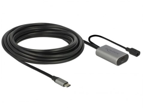 PRZEDŁUŻACZ USB-C M/F 3.1 5M CZARNY DELOCK