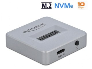 STACJA DOKUJĄCA DELOCK M.2 NVME SSD->USB-C 3.1(F) SZARA