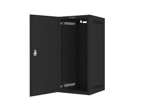 SZAFA INSTALACYJNA RACK WISZĄCA 10" 12U 280X310 CZARNA DRZWI METALOWE LANBERG (FLAT PACK)