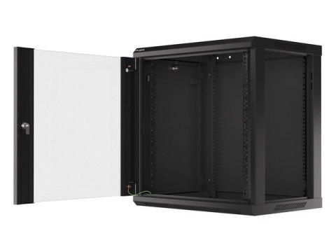 SZAFA INSTALACYJNA RACK WISZĄCA 19" 12U 600X450 CZARNA LANBERG (FLAT PACK) V2