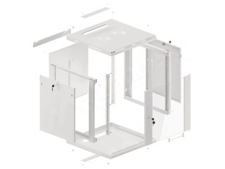 SZAFA INSTALACYJNA RACK WISZĄCA 19" 12U 600X600 SZARA LANBERG (FLAT PACK) V2