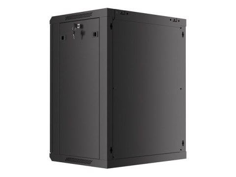 SZAFA INSTALACYJNA RACK WISZĄCA 19" 15U 600X450 CZARNA LANBERG (FLAT PACK) V2