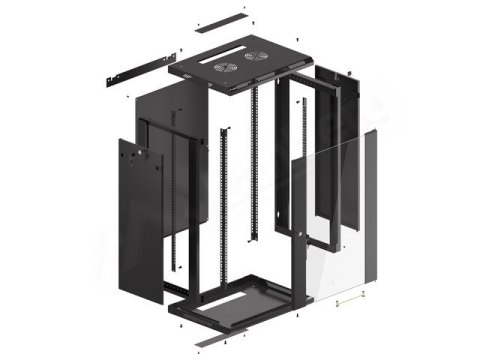 SZAFA INSTALACYJNA RACK WISZĄCA 19" 18U 600X450 CZARNA LANBERG (FLAT PACK) V2 SZAFA INSTALACYJNA RACK WISZĄCA 19" 18U 600X450 CZARNA LANBERG (FLAT PACK) V2