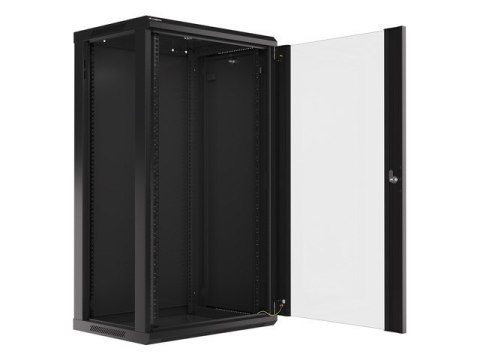 SZAFA INSTALACYJNA RACK WISZĄCA 19" 22U 600X450 CZARNA LANBERG (FLAT PACK) V2