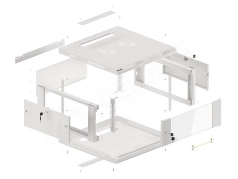 SZAFA INSTALACYJNA RACK WISZĄCA 19" 4U 600X600 SZARA LANBERG (FLAT PACK) V2 SZAFA INSTALACYJNA RACK WISZĄCA 19" 4U 600X600 SZARA LANBERG (FLAT PACK) V2