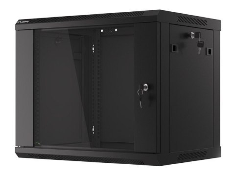 SZAFA INSTALACYJNA RACK WISZĄCA 19" 9U 600X450 CZARNA LANBERG (FLAT PACK) V2