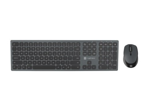 ZESTAW BEZPRZEWODOWY NATEC OCTOPUS US KLAWIATURA+MYSZ BLUETOOTH + USB ALUMINIUM
