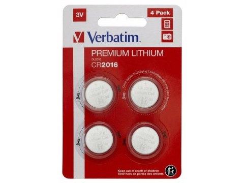 BATERIA VERBATIM LITOWA CR2016 (4 SZT BLISTER)