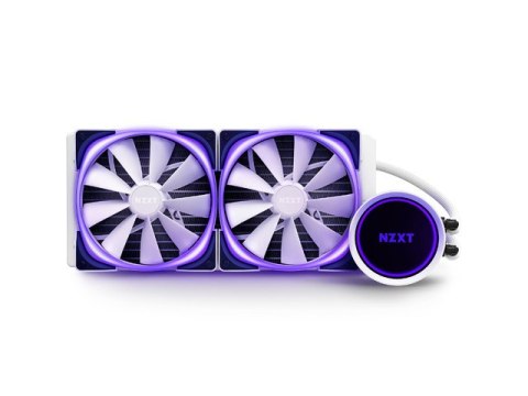 CHŁODZENIE WODNE NZXT KRAKEN X63 RGB WHITE 280MM PODŚWIETLANE WENTYLATORY I POMPA