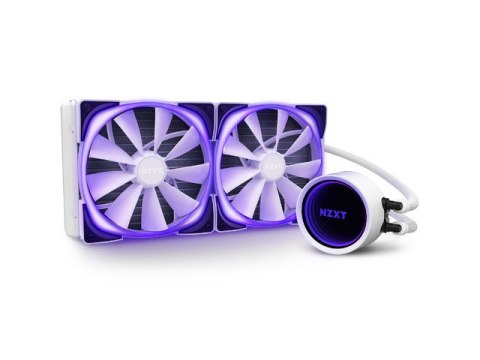 CHŁODZENIE WODNE NZXT KRAKEN X63 RGB WHITE 280MM PODŚWIETLANE WENTYLATORY I POMPA