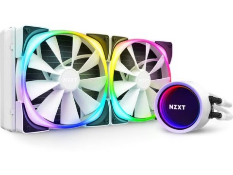 CHŁODZENIE WODNE NZXT KRAKEN X63 RGB WHITE 280MM PODŚWIETLANE WENTYLATORY I POMPA