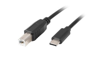 KABEL USB-C(M)->USB-B(M) 2.0 3M CZARNY FERRYT LANBERG