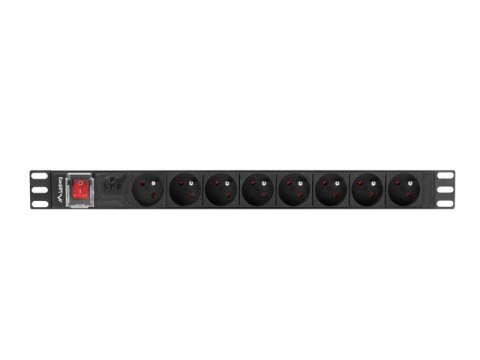 LISTWA ZASILAJĄCA RACK PDU 19" LANBERG 1U 16A 8X 230V PL 2M CZARNA LISTWA ZASILAJĄCA RACK PDU 19" LANBERG 1U 16A 8X 230V PL 2M CZARNA