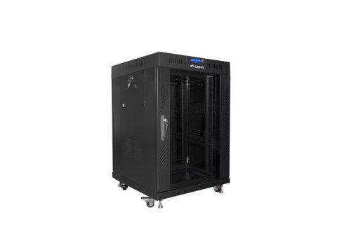 SZAFA INSTALACYJNA RACK STOJĄCA 19" 15U 600X600 CZARNA DRZWI SZKLANE LCD LANBERG (FLAT PACK) SZAFA INSTALACYJNA RACK STOJĄCA 19" 15U 600X600 CZARNA DRZWI SZKLANE LCD LANBERG (FLAT PACK)