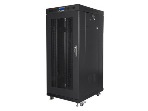 SZAFA INSTALACYJNA RACK STOJĄCA 19" 22U 800X800 CZARNA DRZWI PERFOROWANE LCD LANBERG (FLAT PACK)