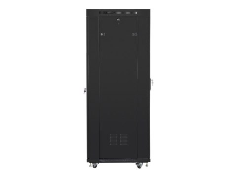 SZAFA INSTALACYJNA RACK STOJĄCA 19" 37U 600X800 CZARNA DRZWI PERFOROWANE LCD LANBERG (FLAT PACK)