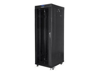 SZAFA INSTALACYJNA RACK STOJĄCA 19" 37U 600X800 CZARNA DRZWI SZKLANE LCD LANBERG (FLAT PACK)