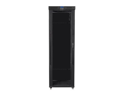 SZAFA INSTALACYJNA RACK STOJĄCA 19" 47U 800X1000 CZARNA DRZWI SZKLANE LCD LANBERG (FLAT PACK)