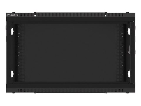SZAFA INSTALACYJNA RACK WISZĄCA 19" 6U 600X600 CZARNA DRZWI METALOWE LANBERG (FLAT PACK)