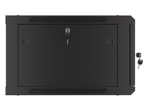 SZAFA INSTALACYJNA RACK WISZĄCA 19" 6U 600X600 CZARNA DRZWI METALOWE LANBERG (FLAT PACK)