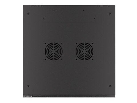 SZAFA INSTALACYJNA RACK WISZĄCA 19" 9U 600X600 CZARNA DRZWI METALOWE LANBERG (FLAT PACK)