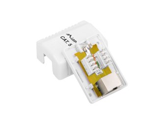 GNIAZDO NATYNKOWE KAT.5E 1X RJ45 EKRANOWANE BIAŁE LANBERG