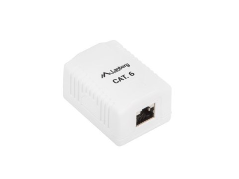 GNIAZDO NATYNKOWE KAT.6 1X RJ45 EKRANOWANE BIAŁE LANBERG