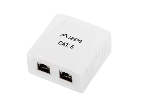 GNIAZDO NATYNKOWE KAT.6 2X RJ45 EKRANOWANE BIAŁE LANBERG GNIAZDO NATYNKOWE KAT.6 2X RJ45 EKRANOWANE BIAŁE LANBERG