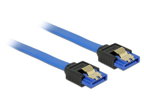 KABEL SATA DATA III (6GB/S) F/F 100CM Z ZATRZASKAMI METALOWYMI NIEBIESKI GOLD DELOCK KABEL SATA DATA III (6GB/S) F/F 100CM Z ZATRZASKAMI METALOWYMI NIEBIESKI GOLD DELOCK