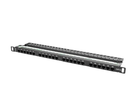 PATCH PANEL 24 PORT 0.5U 19" KAT.5E CZARNY LANBERG PATCH PANEL 24 PORT 0.5U 19" KAT.5E CZARNY LANBERG